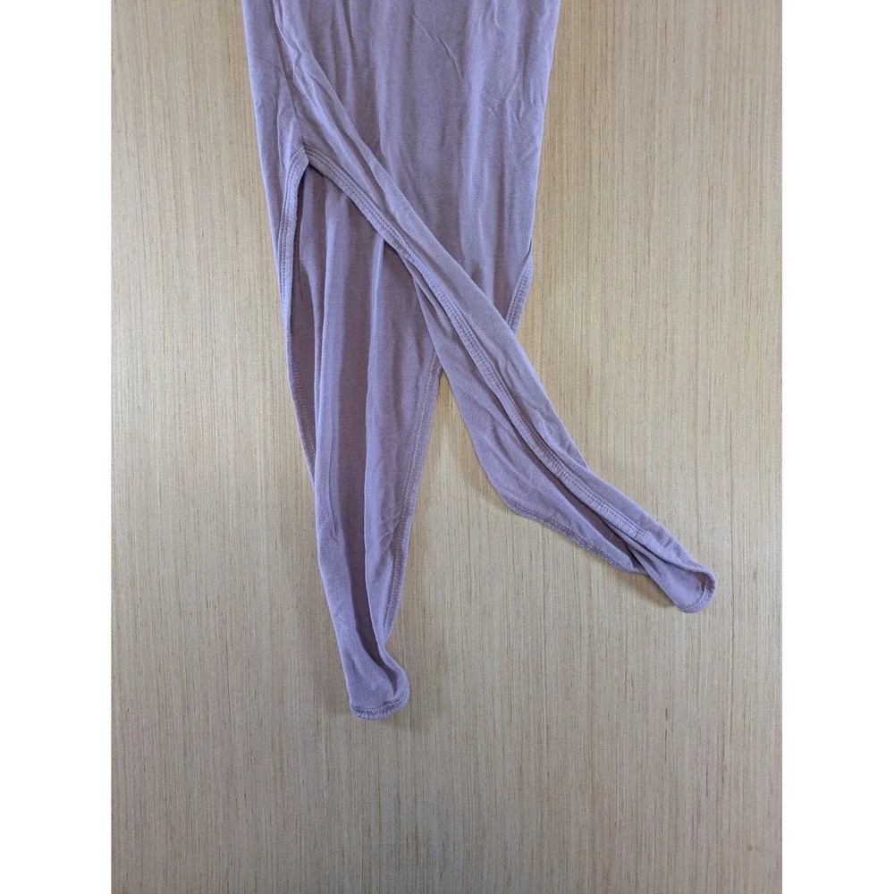Upton Ave Bamboo Knotted Gown Purple 0-3M Long Sleeve Henley Baby Sleep‎ Sack